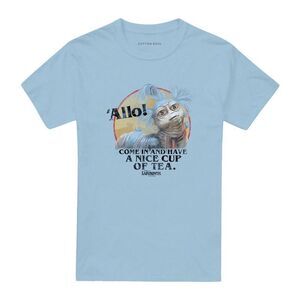 Labyrinth Unisex Adult Come In & Have A Nice Cup Of Tea T-Shirt / Light Blue